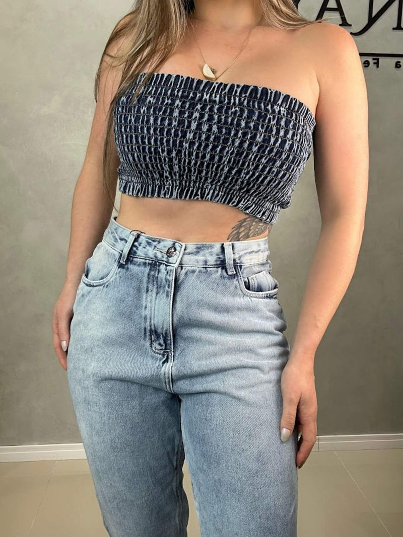 Calça Mom Jeans Claro