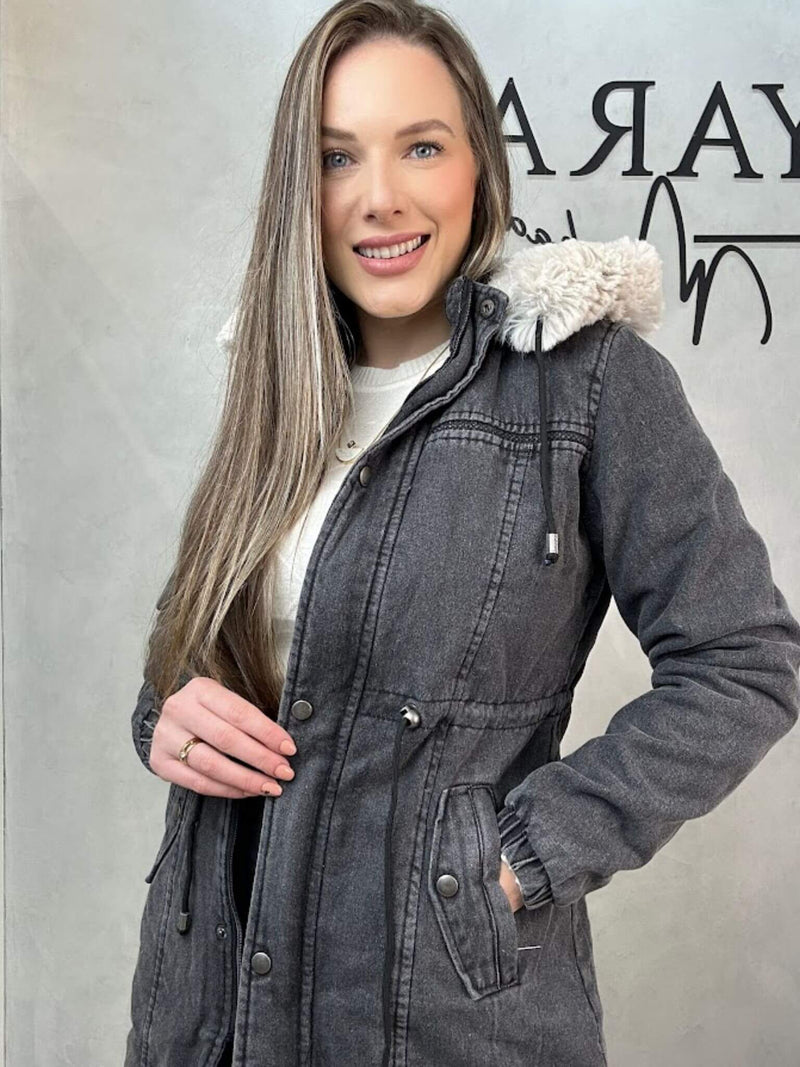 Parka Jeans Destonado Preta