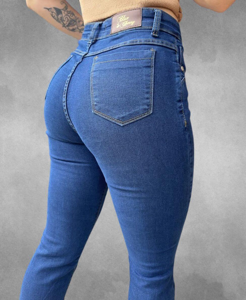 Calça Flare Jeans Azul