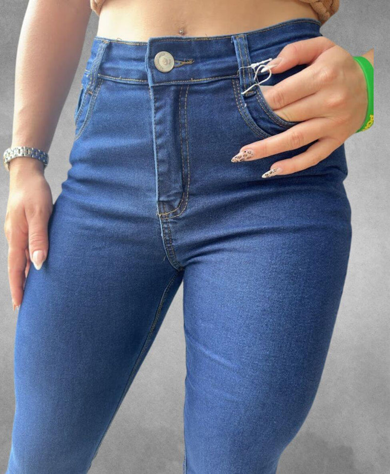 Calça Flare Jeans Azul