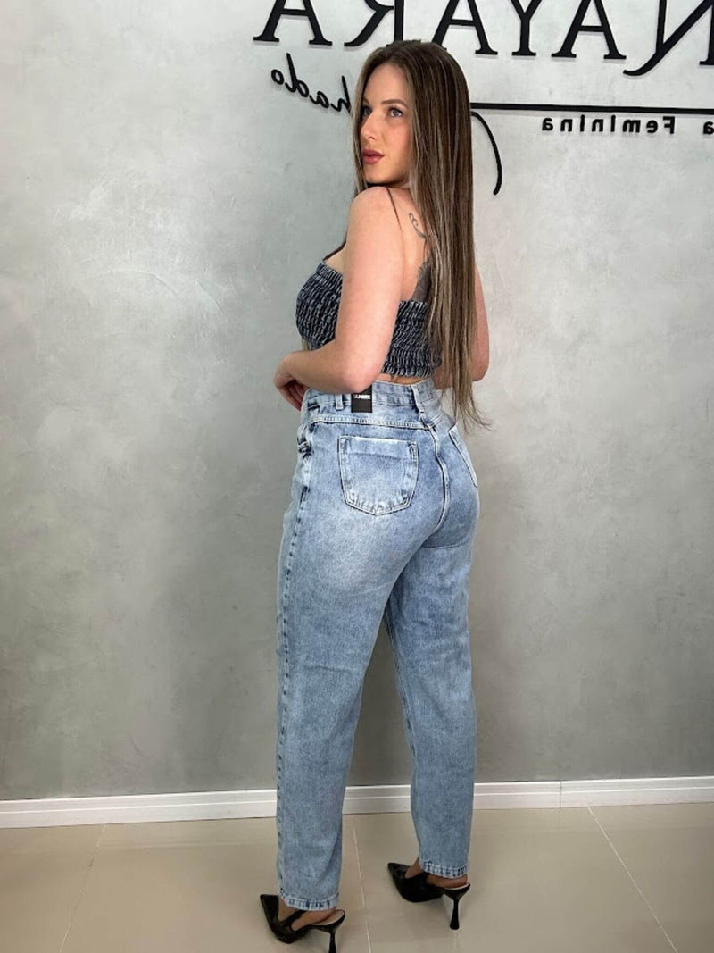 Calça Mom Jeans Claro