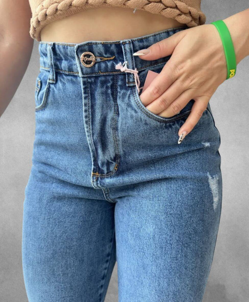 Calça Jeans Mom Escura