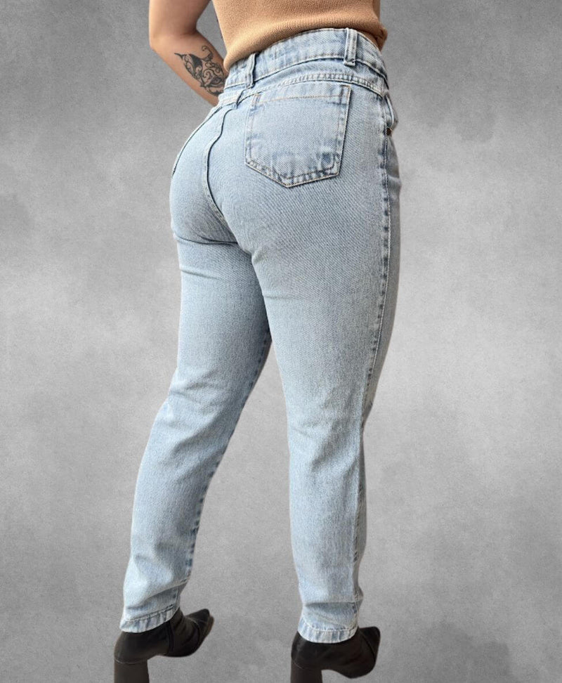 Calça Jeans Mom Marmorizada Paula